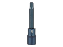 Adaptador de soquete hexagonal para parafusadeira elétrica 1/2" 100mm H8 aço S2 ferramenta versátil S/MARCA