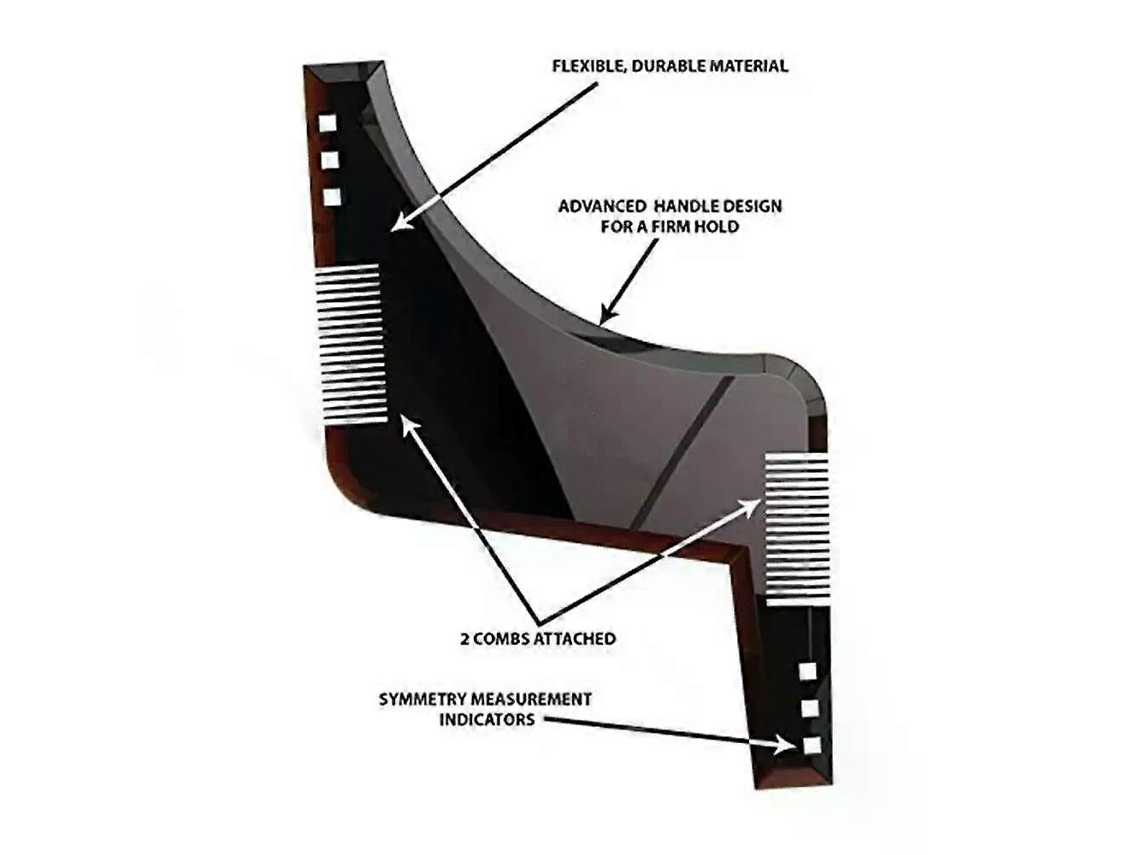 Pente Modelador De Barba E Cabelo, Multifuncional De Abs, Para Modelagem Precisas