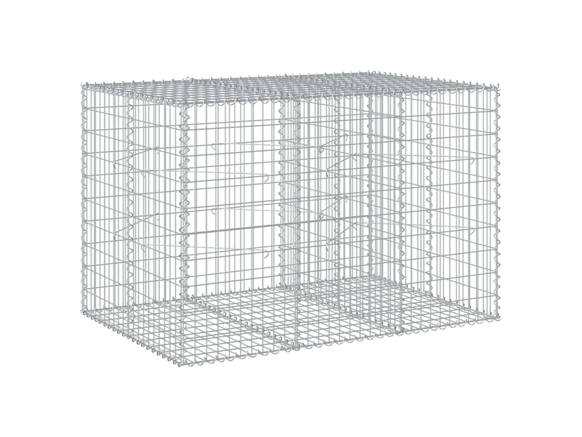 Gabion Basket, Gabion Baskets Vidaxl Prateado Ferro (150 X 100 X 100 Cm)
