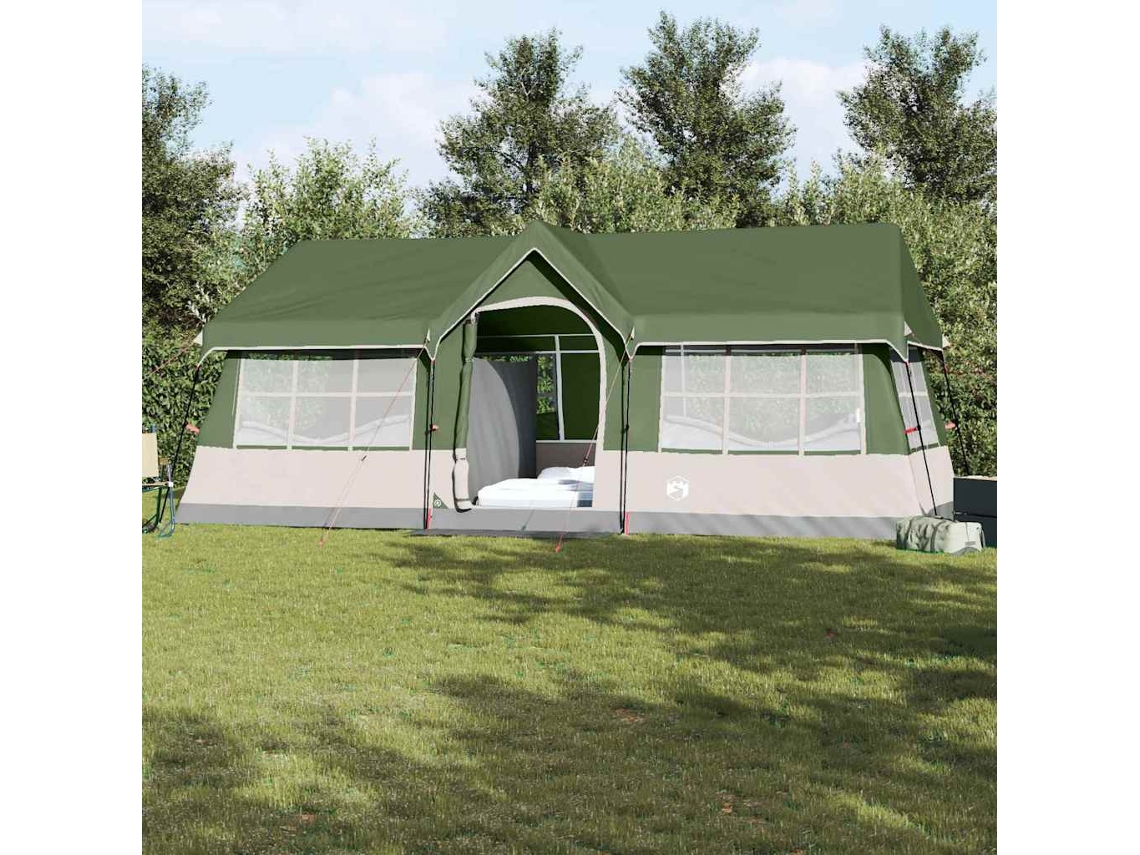 Vidaxl Barraca Familiar Com Telhado Verde E Bege 622 X 295 X 238 Cm