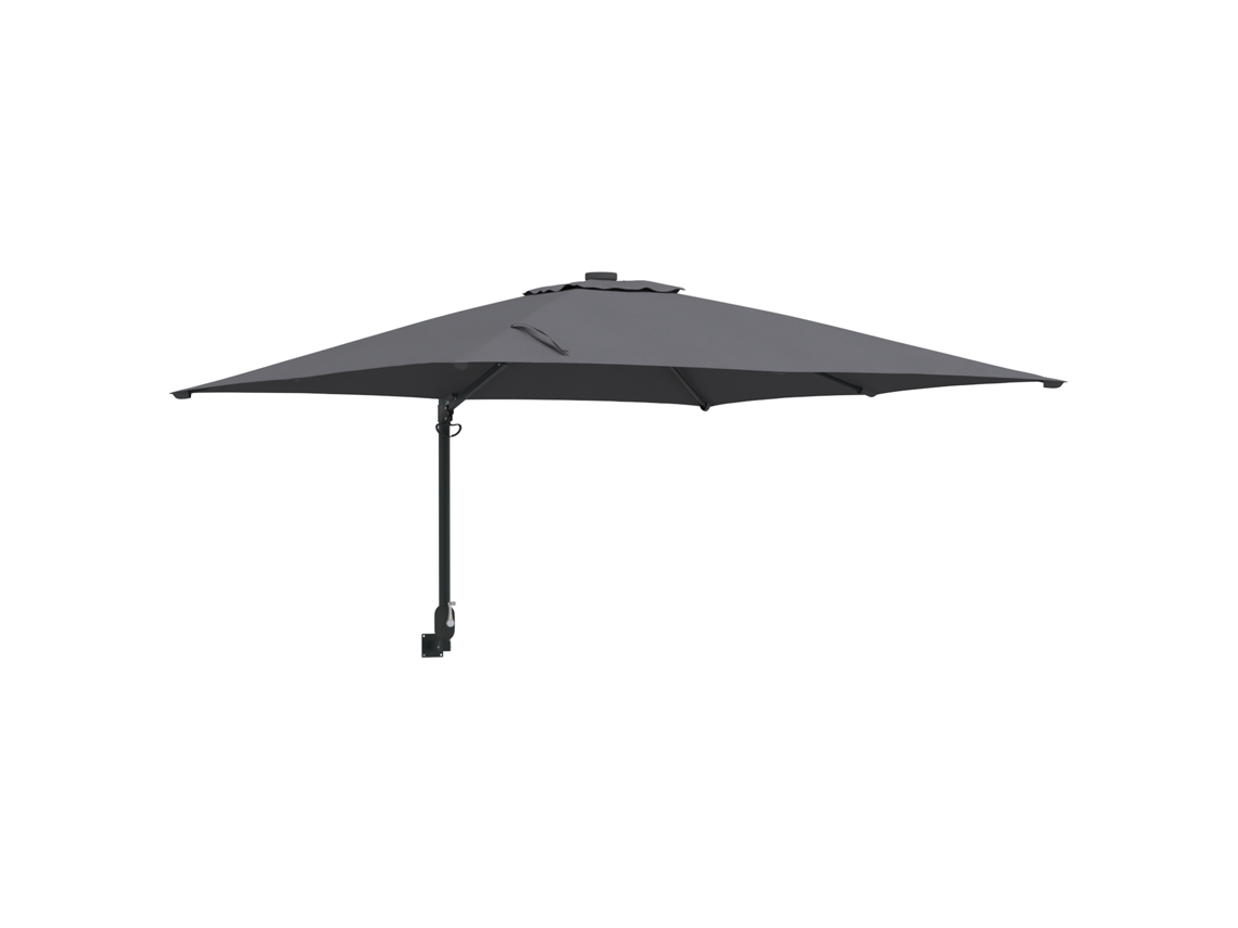 Conjunto 1 Guarda-sol De Jardim Vidaxl Antracite Poliéster (248,5 X 247,5 X 160 Cm)