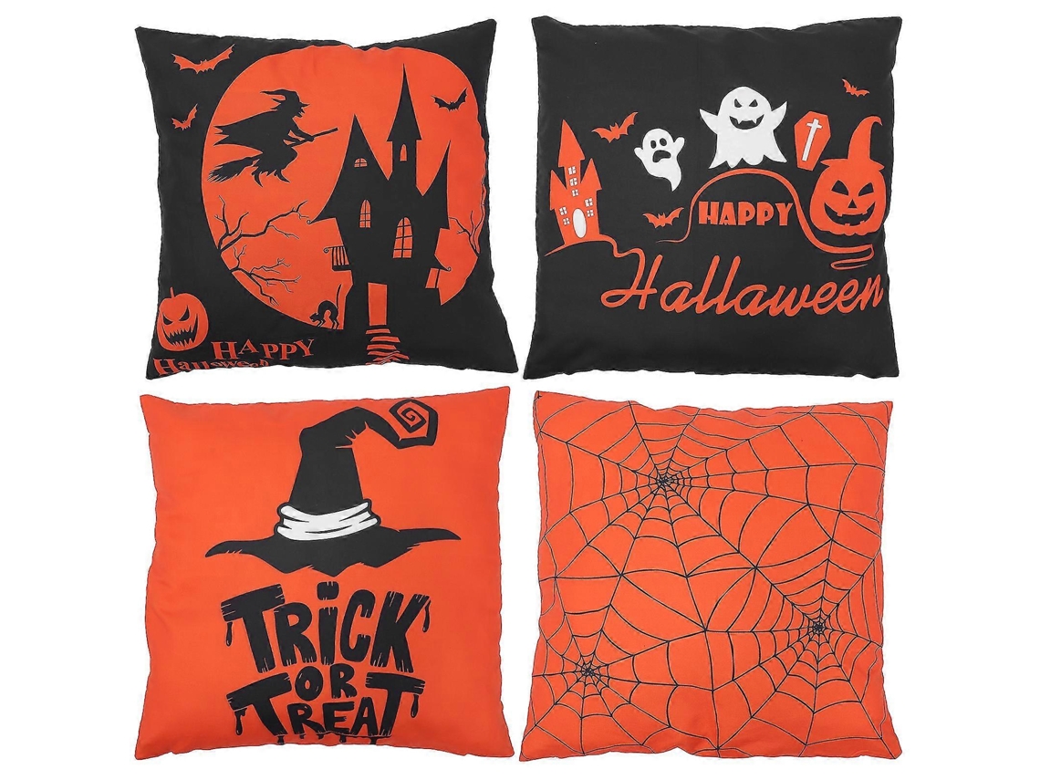 24 Capas De Almofada Halloween Temáticas Estampadas Para Decoração De Festa
