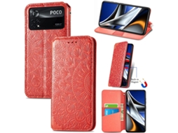 Capa Padrão Mandala Integrado para Xiaomi Xiaomi Poco X4 Pro 5G HONGWE. Pele Sintética Magnética Multicor