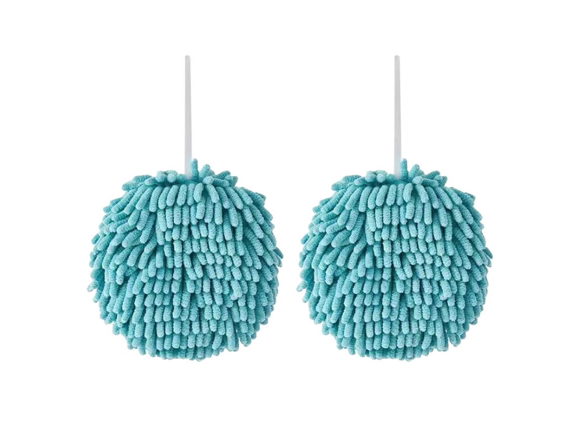Toalha de Banho Decorativa em Microfibra Macia com Alça, Azul BRILVIBERA