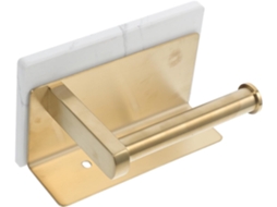 Porta Papel Higiênico Ounona, Organizador De Papel Higiênico Em Aço Inoxidável, Elegante Prateleira De Mármore Dourado