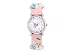 Relógio Infantil, para Bebês, Meninas e Meninos, de Unicórnio, Infantil Des Enho Animado, Rosa GOKOCO