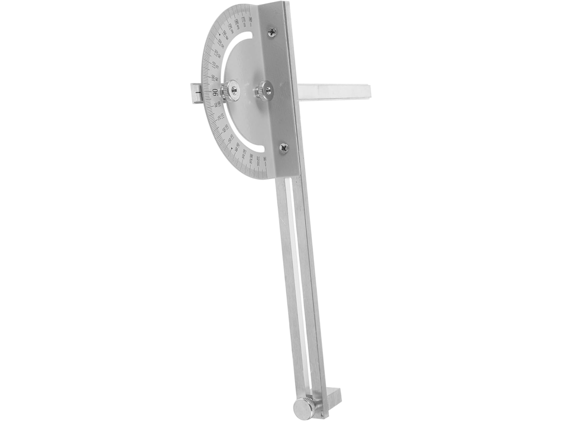 Guia De Esquadria De Precisão Para Serra De Mesa Em Metal Prateado.