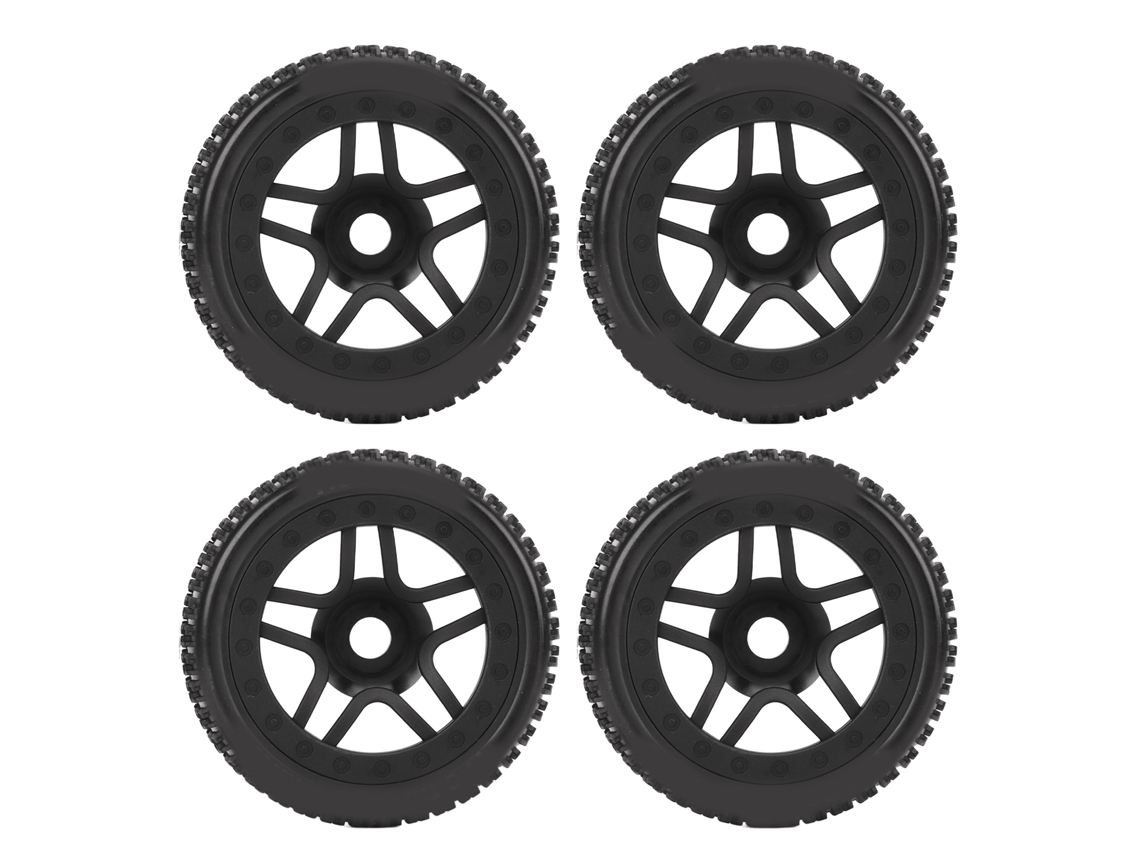 4 Pneus De Carro Rc Off Road De Borracha Com Boa Adesão Para Arrma 1/8 E Outras Marcas 1/8