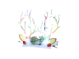 Tiara de Pelúcia Mink com Luzes para Natal LAXISCREED
