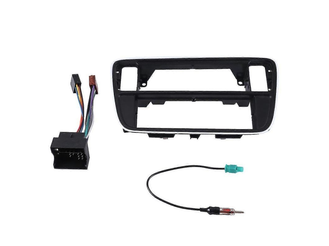 Quadro De Painel De Carro Para Citigo Mii 2012+, 1din, Com Cabo De Antena, Cor Preta, Material Plástico Preto