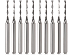 Eu_hozly 12 Peças 3,175 X 1,5 X 12 Mm Brocas Espirais 2 Sulcos Micro Fresas De Metal Duro Usinagem Cnc Brocas Para Gravação Em Madeira Zeuxo