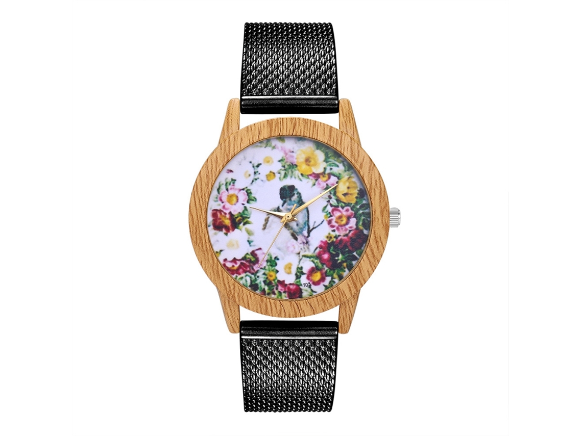 Reloj De Cuarzo Para Hombre Y Mujer Con Correa De Silicona O Malla Negra