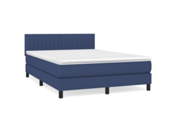 Box Spring Bed, Box Spring Beds Vidaxl Azul Tecido (140 X 200 Cm)