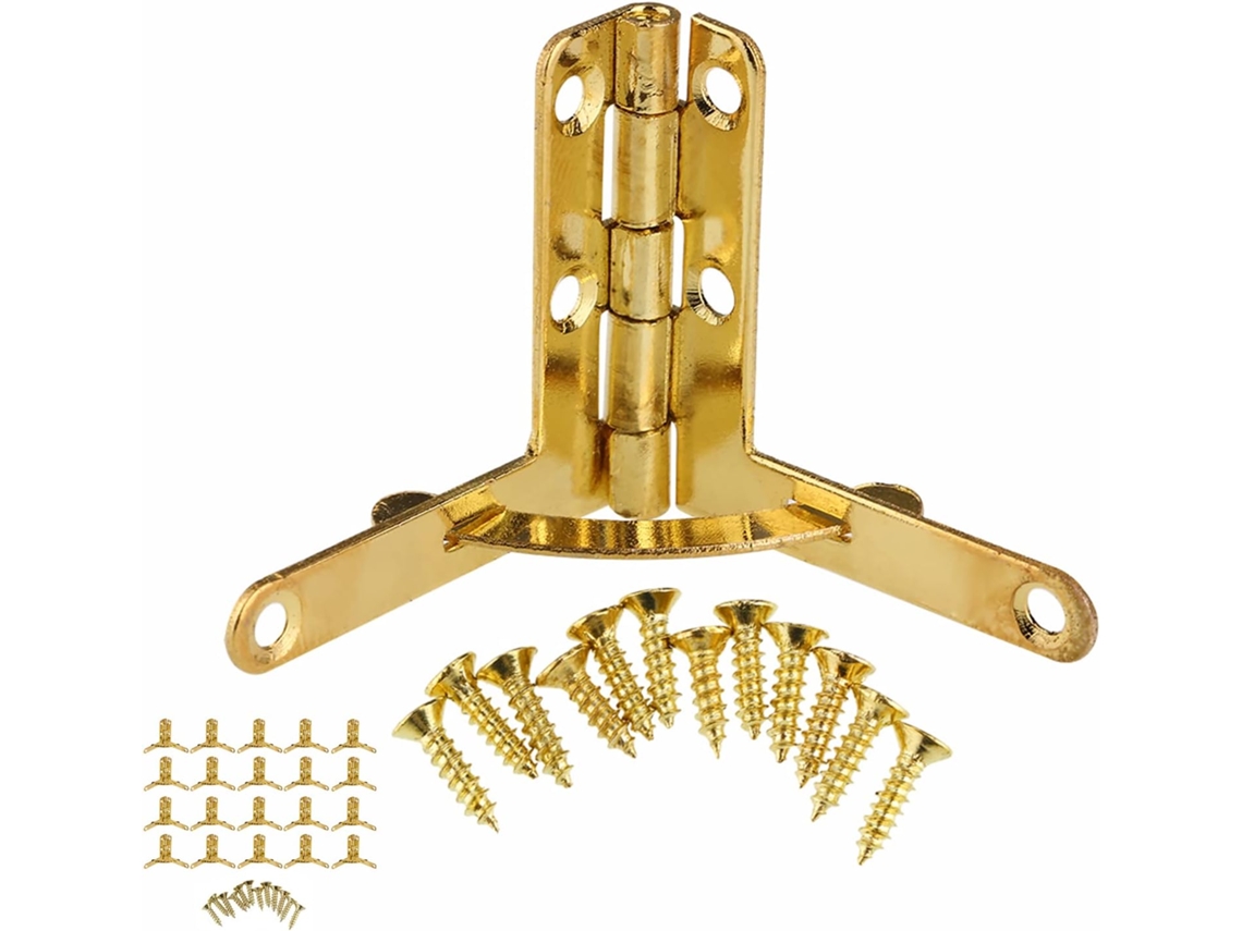 Dobradiça De Suporte Ângulo 90° Alomejor Spring Vintage Para Caixa Joias E Vinhos, 20 Peças, Tampa De Ferro Bronze Para