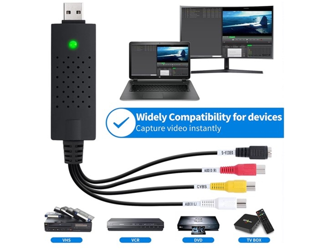 Adaptador Vhs To Digital Converter Atyulnm Hdmi1213Y18 Preto ATYULNM