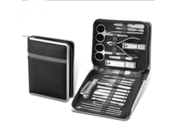 Set De Tesouras De Unhas 26 Peças Ferramenta Multifuncional Impermeável Portátil Para Manicure E Pedicure Lar Viagem Preto