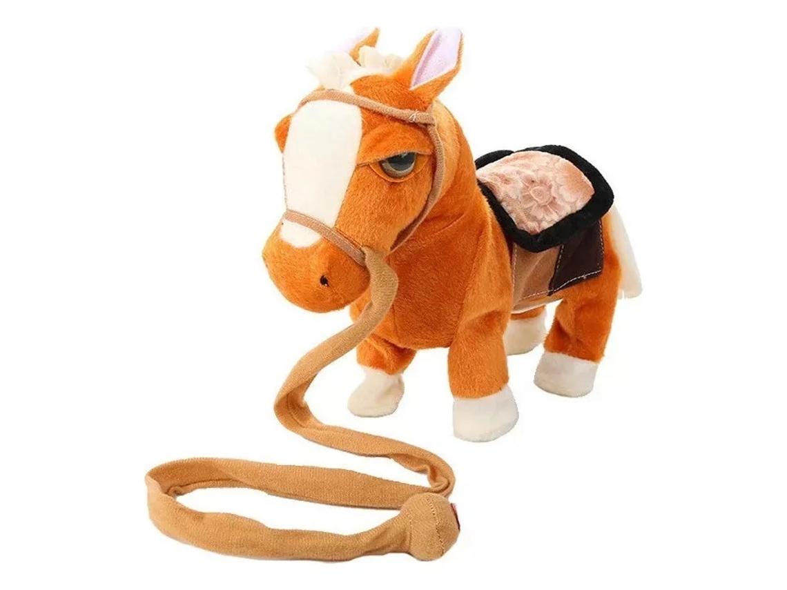 Lurelia Pônei Elétrico, Cavalo Simulado, 2024 Em Peluche Animal, 25x30cm, Macio Para Coleção