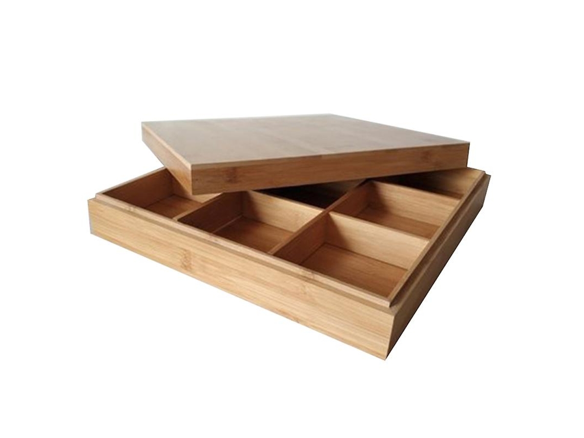 1pcs Caixa De Armazenamento De Bambu Allinless