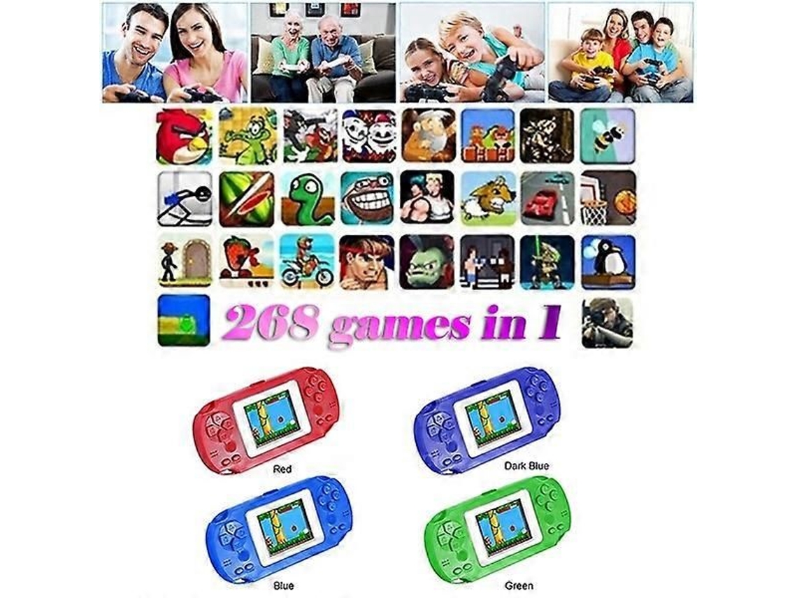 Console de Jogos Portátil com 268 Clássicos Integrados, Retrô 8 Bits, Presente Divertido para Crian Ças. Mini Portátil. GOKOCO