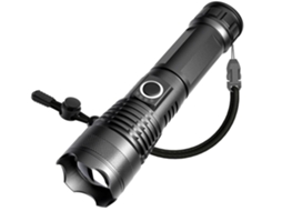 Lanterna Telescópica BISBISOUS X71 Zoom Longo Alcance Liga Alumínio Usb Recarregável Iluminação Externa Preta VIGA EUROPE