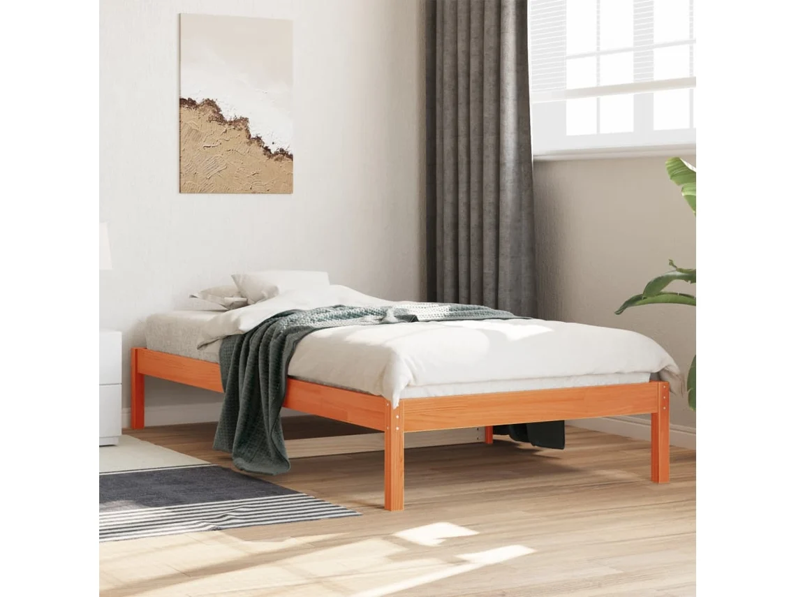Vidaxl Sofá-cama Sem Colchão 90x200 Cm Pinho Maciço Castanho-mel