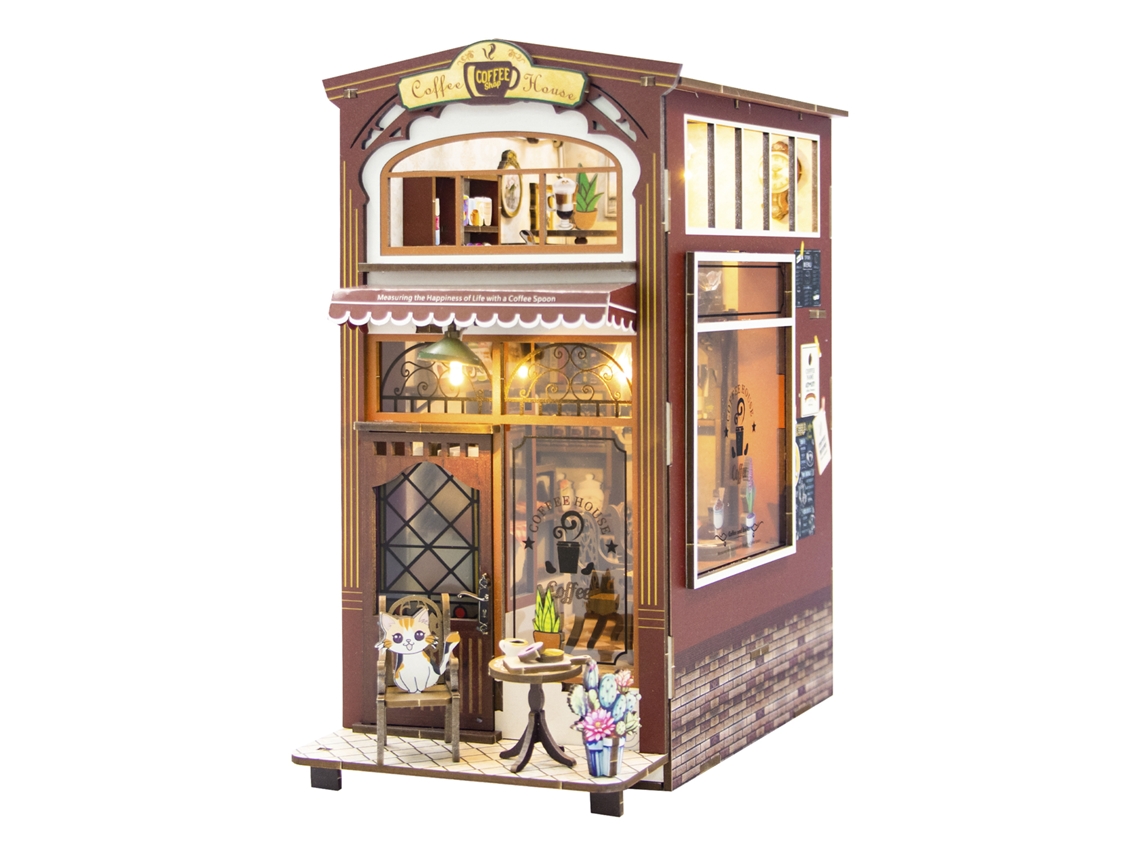 Restaurante Self-service. Maquete 3d Com Cobertura E Luzes Led. 22x13x25 Cm.