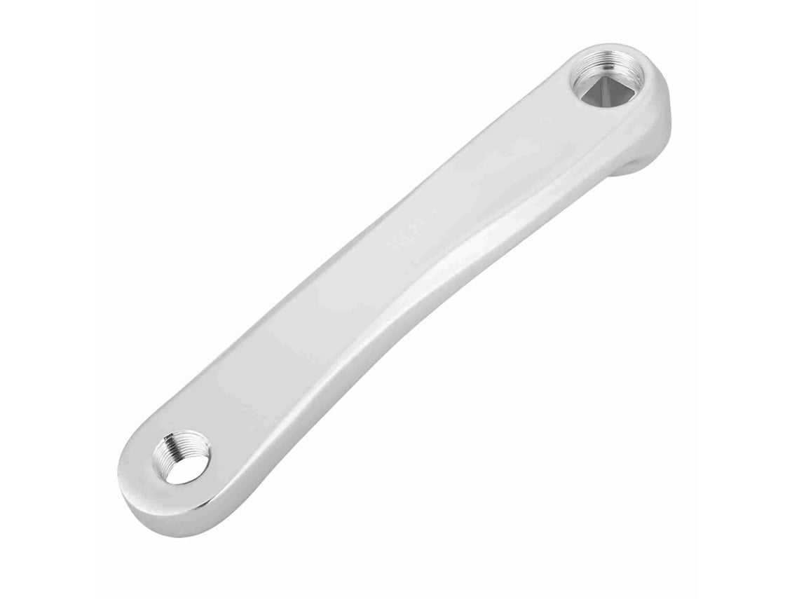 Peça de reposição braço de mancali esquerdo de bicicleta, 170mm, alumínio, com buraco quadrado prata | S/MARCA