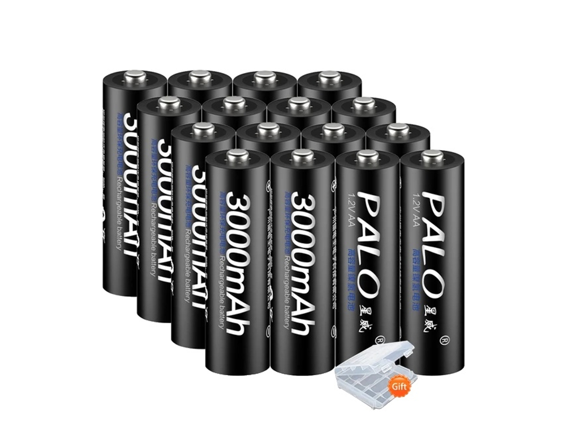 Baterias Recarregáveis Aa, 100 Originais, Tecnologia Ni Mh,16pcs Aa Battery Oem