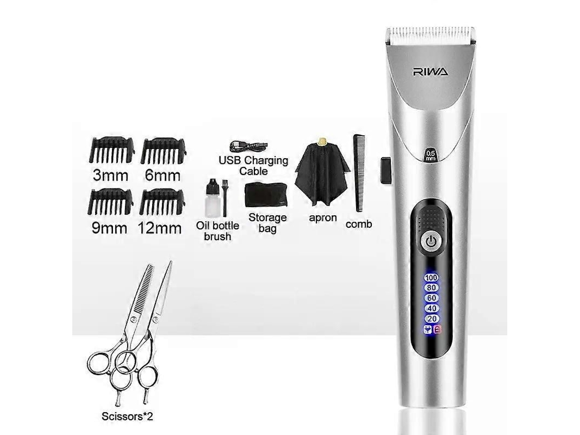 Aparador De Cabelo Elétrico Profissional Para Homens Com Tela Led Lavável Recarregável Para Homens Cabeça De Aço De Forte Potência