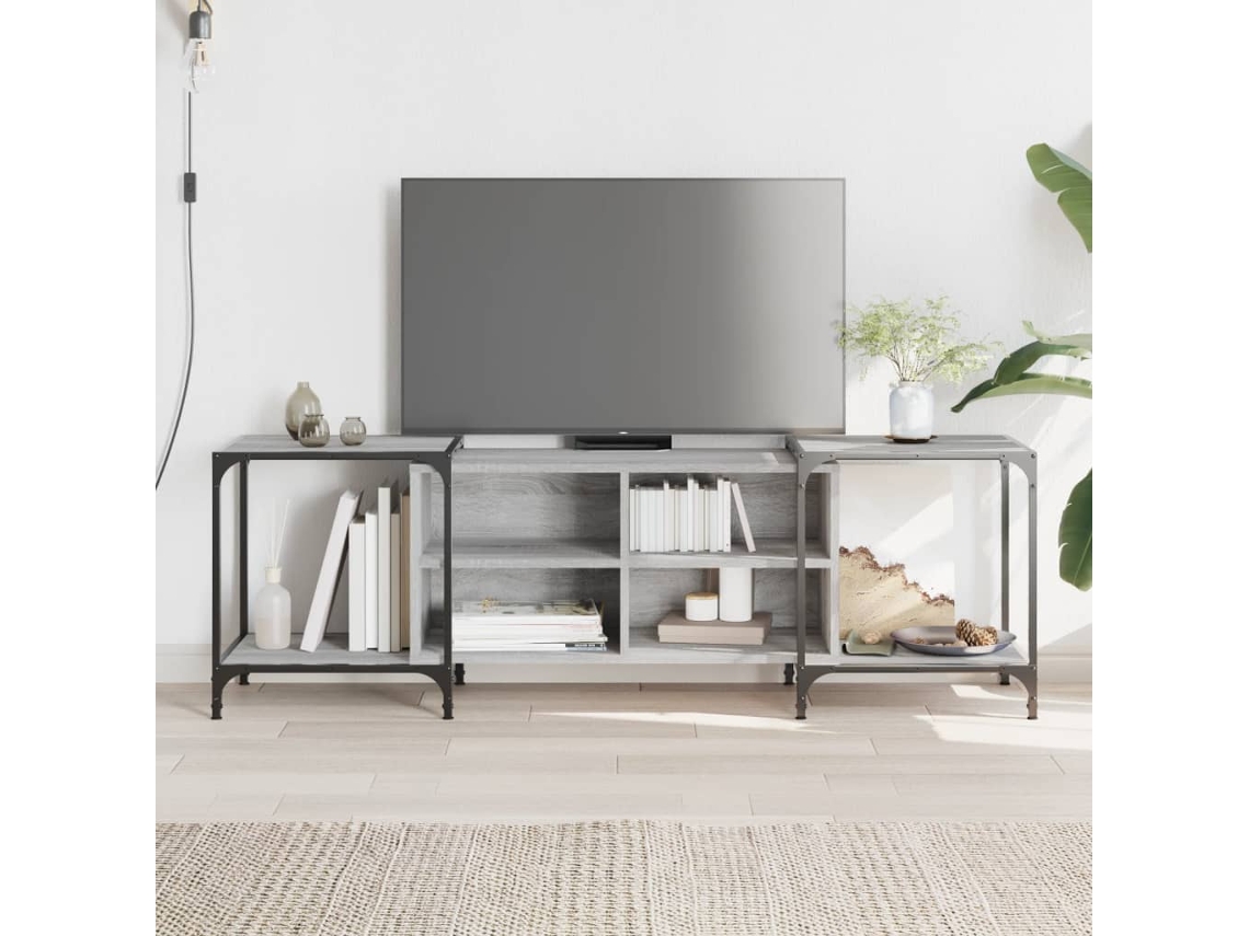 Vidaxl Móvel De Tv 153x37x50 Cm Derivados De Madeira Cinzento Sonoma
