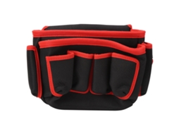 Bolsa De Cintura Multifuncional Para Ferramentas Reparo, Com Vários Bolsos, Organizador De Ferramentas Para Uso Externo(borda Vermelha)
