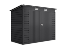 Abrigo para Ferramentas VERIDIA CUOM em aço galvanizado, com fecho, 249x121x183cm, cinza
