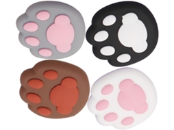 Protetor De Porta Collbath Com Design Pata, 4 Peças, Em Silicone Macio, Para Evitar Colisões Com Maçanetas