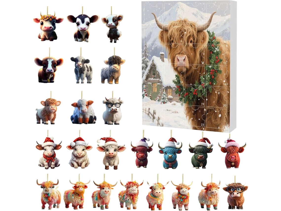 Enfeites De Para 24 Dias, Decorações De Janela Em Acrílico 2d Com Animais, Do De Natal