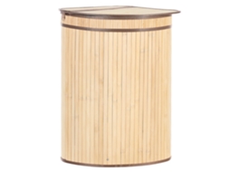 Canasta Decorativa Beliani Badulla De Bambú Marrón 42x35x60