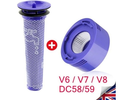 Filtro Dyson V7 V8 Filtro Traseiro, Conjunto De Filtro Dyson De Filtro Pré Motor Lavável Para Dyson V7 V8, Substituição Para Dyson V7 V8 Lovebay