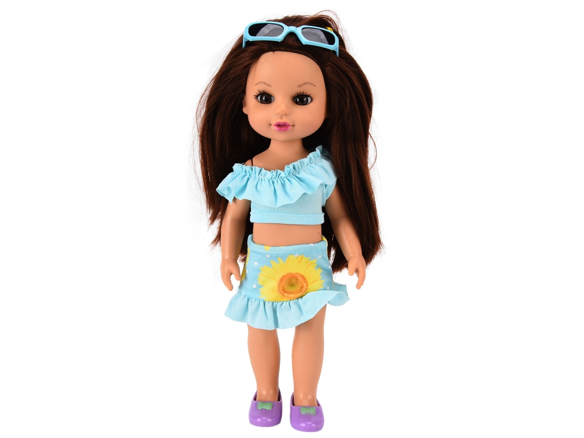 Primerox boneca Fashion 14 Polegadas de Silicone Lavável com Óculos e Trajes para Meninas