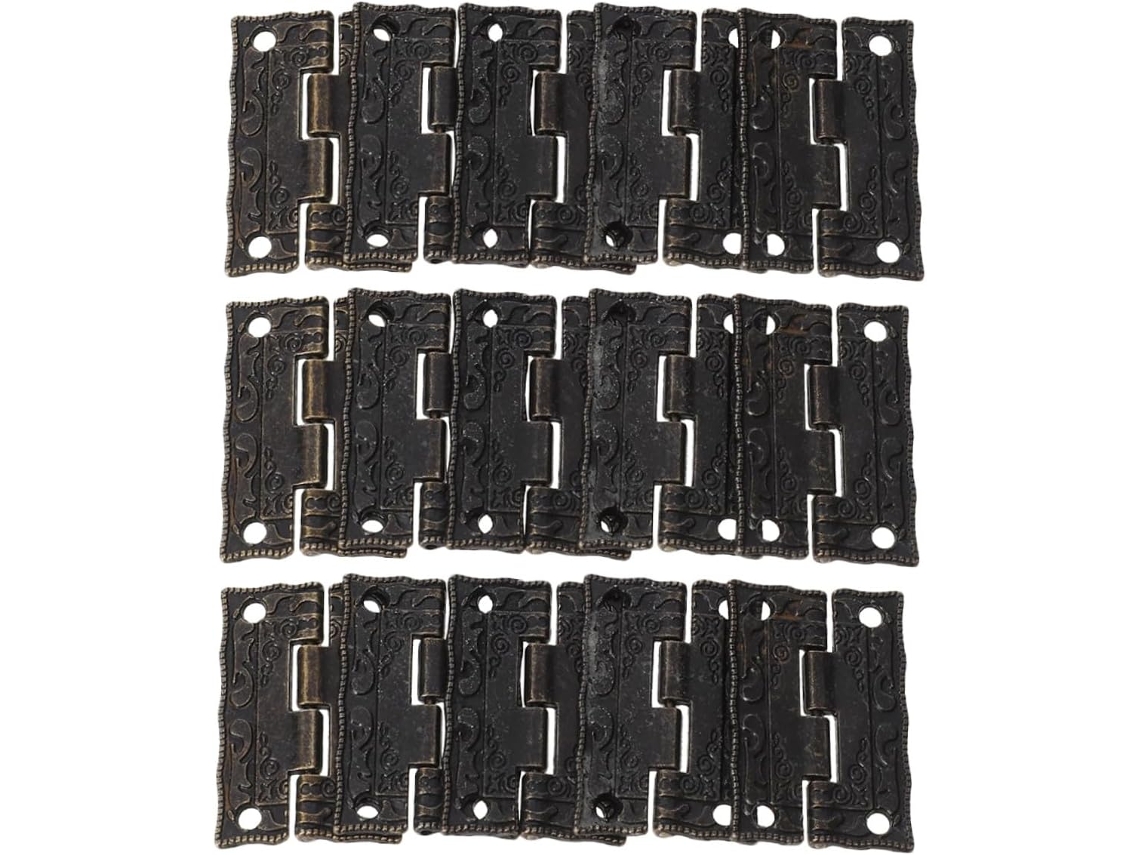 Conjunto De 24 Dobradiças Vintage Para Mini Caixas Joias, Estilo