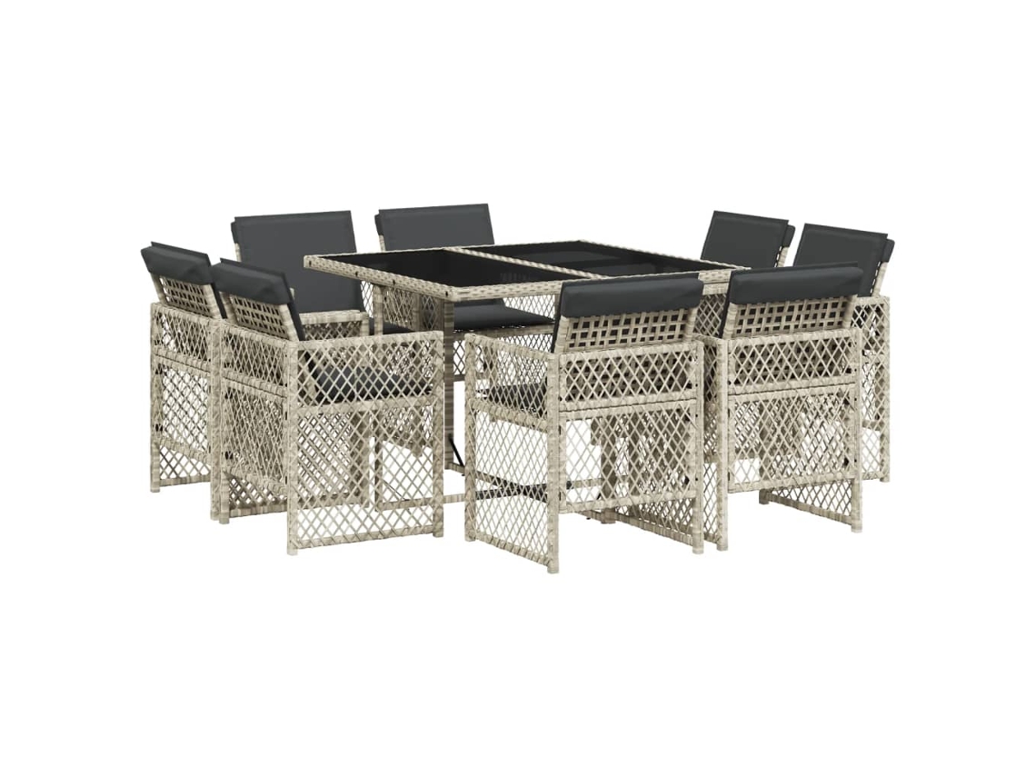 Garden Dining Set, Garden Dining Sets Vidaxl Cinzeto Rattan / Vime (n/a)