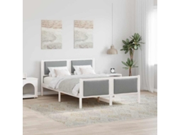 Vidaxl Estrutura Da Cama Cinzento-claro 150 X 200 Cm Tecido