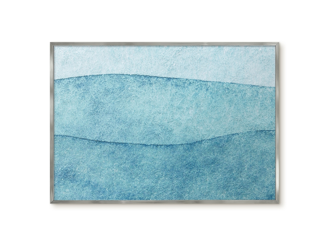 Quadro de parede magnético com ondas cinzentas para escritório Espelharte (100x70 cm)