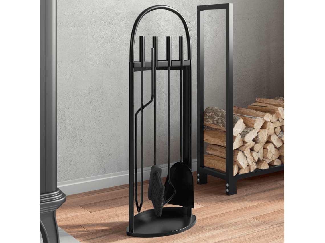 Vidaxl Conjunto De Ferramentas Para Lareira De 5 Peças 23x15x66 Cm Aço
