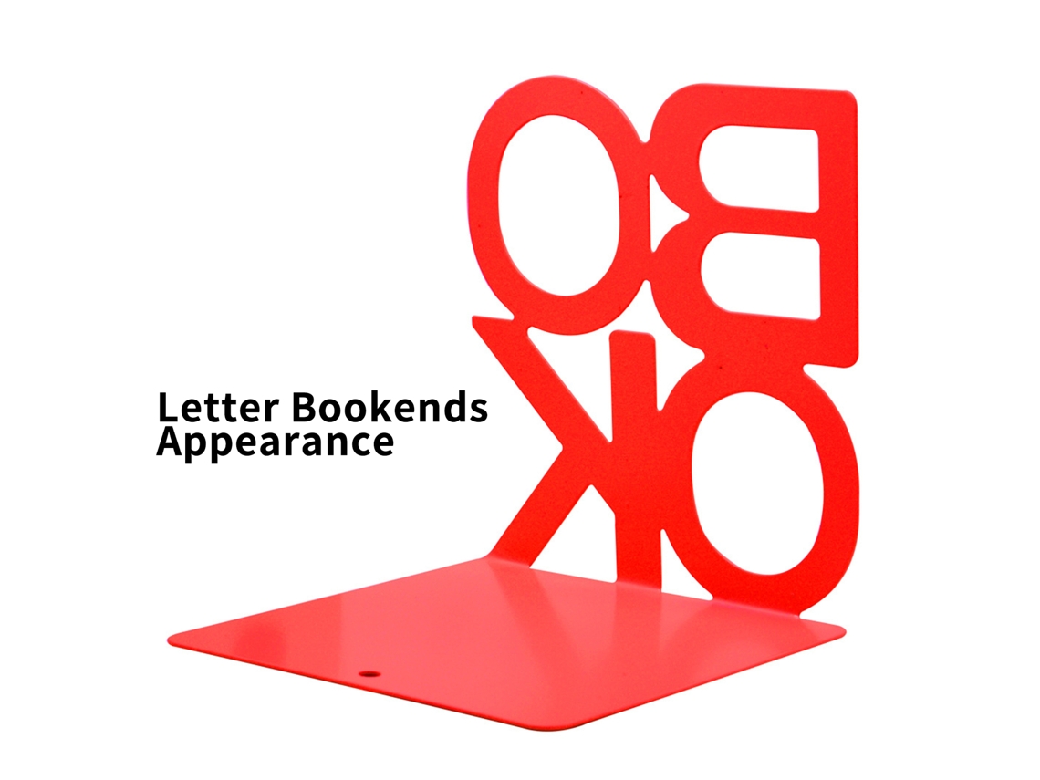 Suportes De Livros Metálicos Antideslizantes Decorativos 4,9x5,1x5,5 Polegadas Para Estante, Escritório, Lar, 1 Par