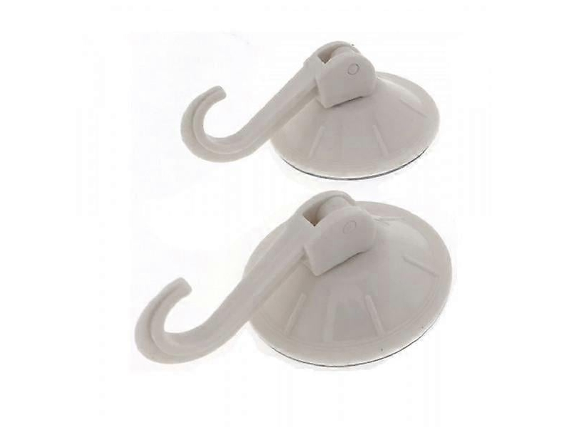 Gancho com Ventosa, Cabide para Roupas, Máx. 2 Kg Branco BRILVIBERA