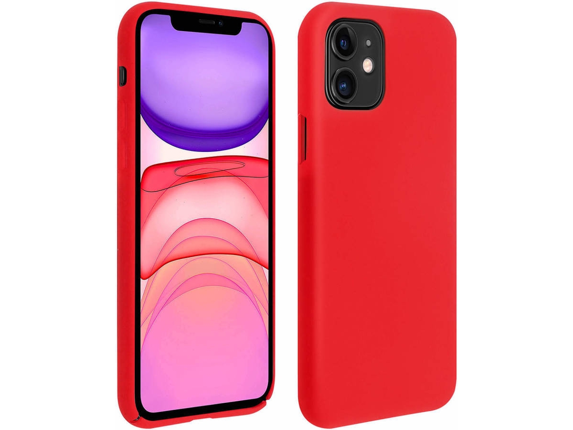 Capa iPhone 11 AVIZAR Silicone Vermelho