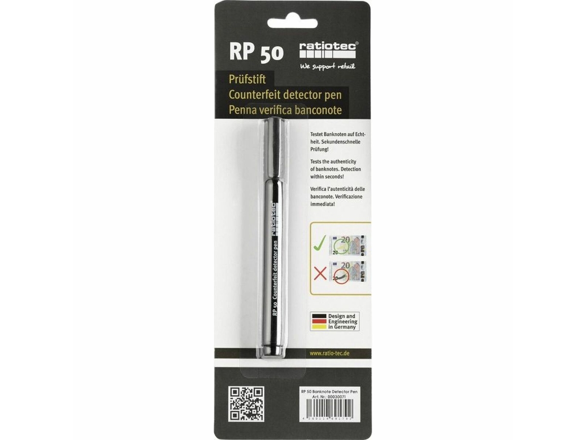 Detetor de notas Falsas RATIOTEC RP 50 Preto