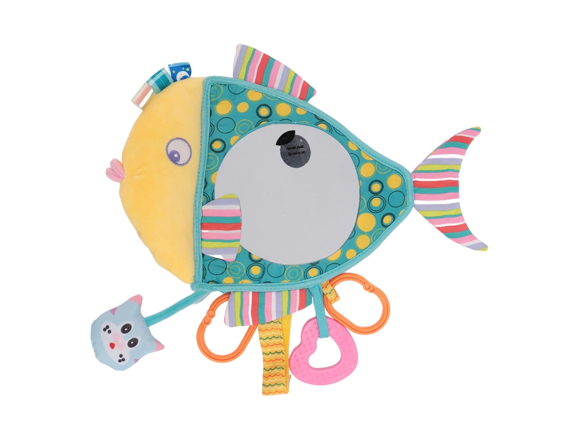 Mali espelho de Carro para Bebê Plush em Forma de Peixe Ajustável com Diversão e Segurança