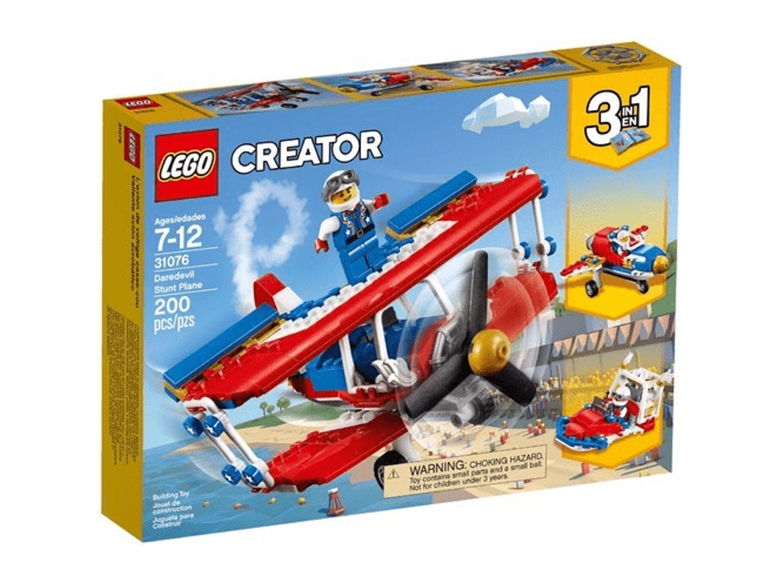 LEGO Creator 3-In-1: Avião de Acrobacias Daredevil - 31076 (Idade mínima: 7 - 200 Peças)