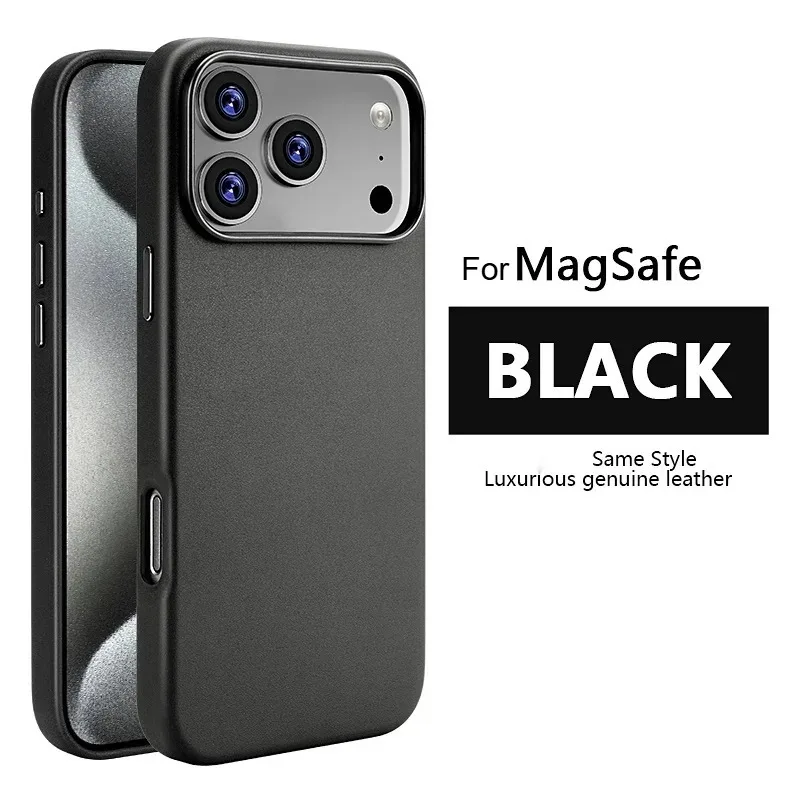 (preto, Iphone 15 Pro Max) Capa Premium Ultrafina Estilo Executivo, Compatível Com Magsafe, Resistente A Impactos