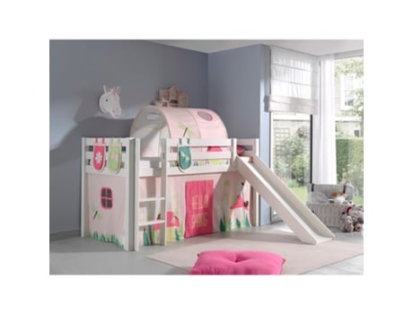 Cama Mihigh Escorrega Cobertura PETITSMEUBLES Branco (90x200)
